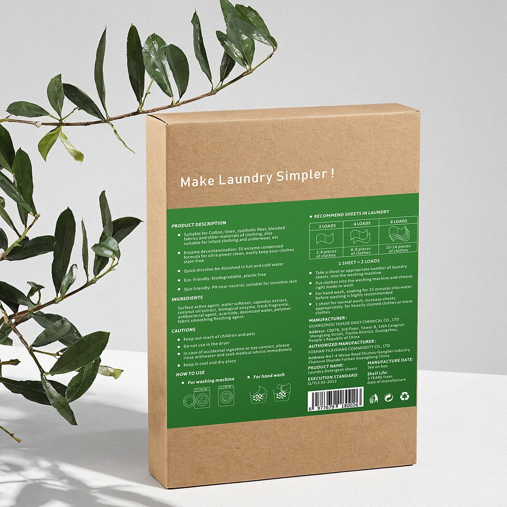 Laundry Detergent Sheets Solid Detergent Disposable Earth Friendly Laundry Tablets For Apparel Use