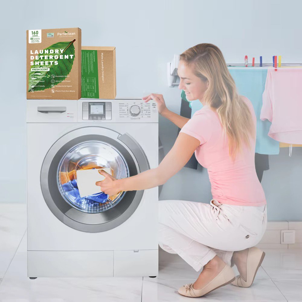 Laundry Detergent Sheets Solid Detergent Disposable Earth Friendly Laundry Tablets For Apparel Use