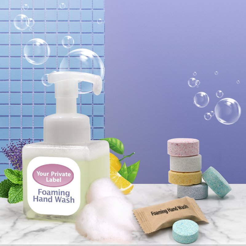 Daily Clean Foaming Hands Wash Tablets Liquid Coconut Hands Wash Soap Block With Fragrance