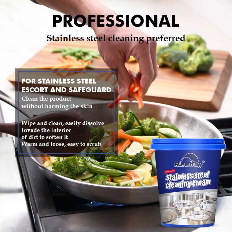 500g lemon scent odor and stain remover kitchen detergent stainless steel cleaning cream