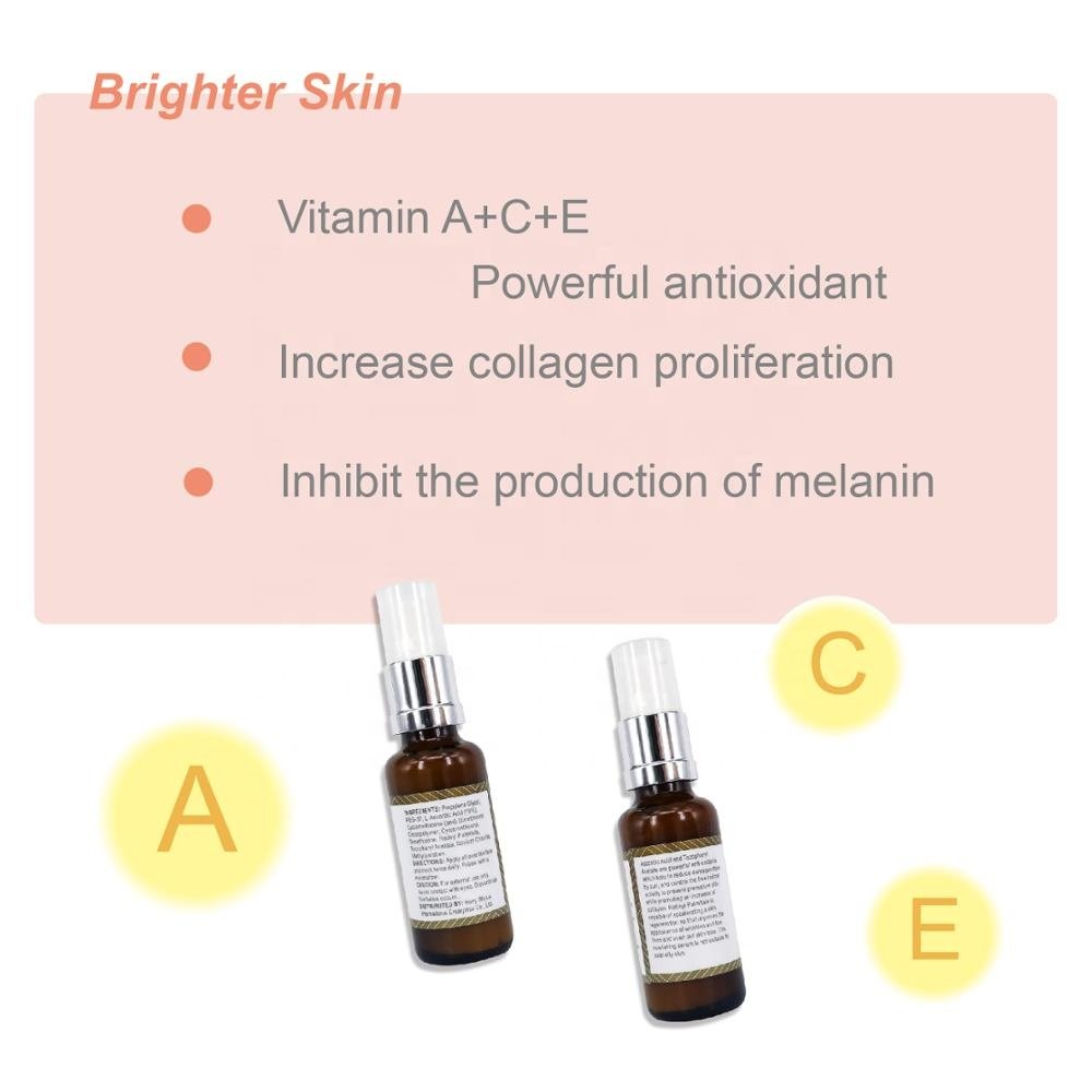 Vitamin C E Retinol Firming Serum for Anti-Aging Skin Brightening & Whitenig for Dry Face Skin OEM Supply