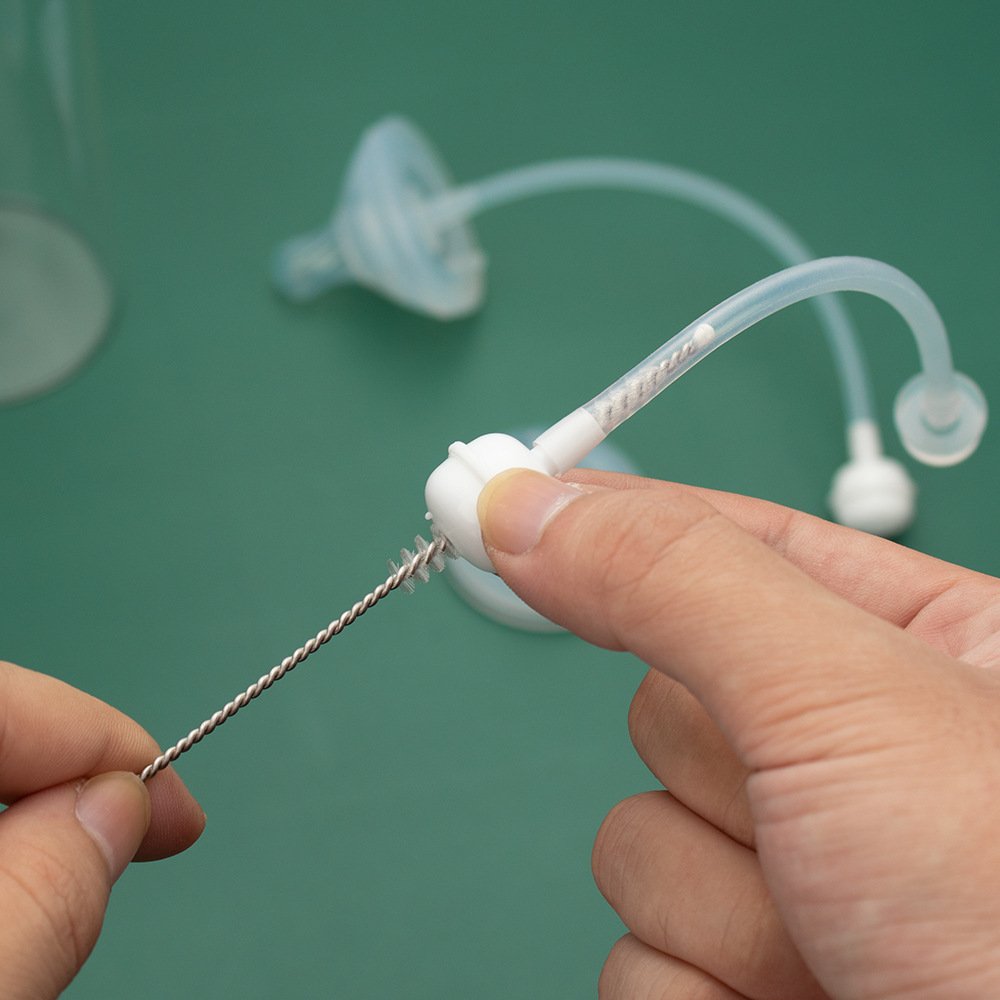 Household Daily Glass Straw Cup Brush Stainless Steel Straw Brush Pipe Cleaning Silicone Pacifier Bottle Brush