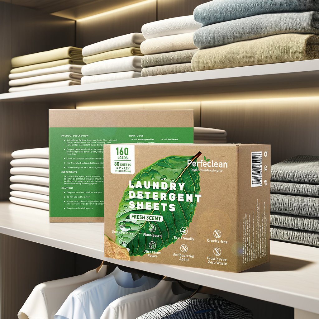 Custom Laundry Detergent Sheets Eco-Friendly Biodegradable Laundry Tablets Washing Detergent Pods