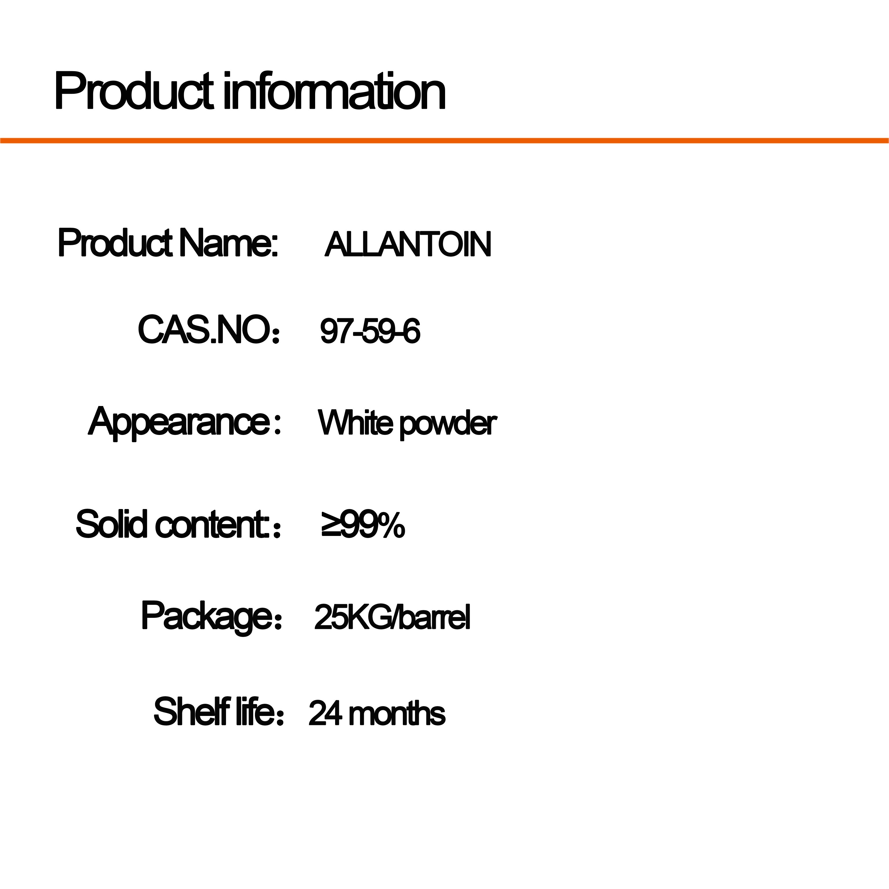 ALLANTOIN powder CAS 97-59-6 Daily chemicals Cosmetic Raw Materials Factory price