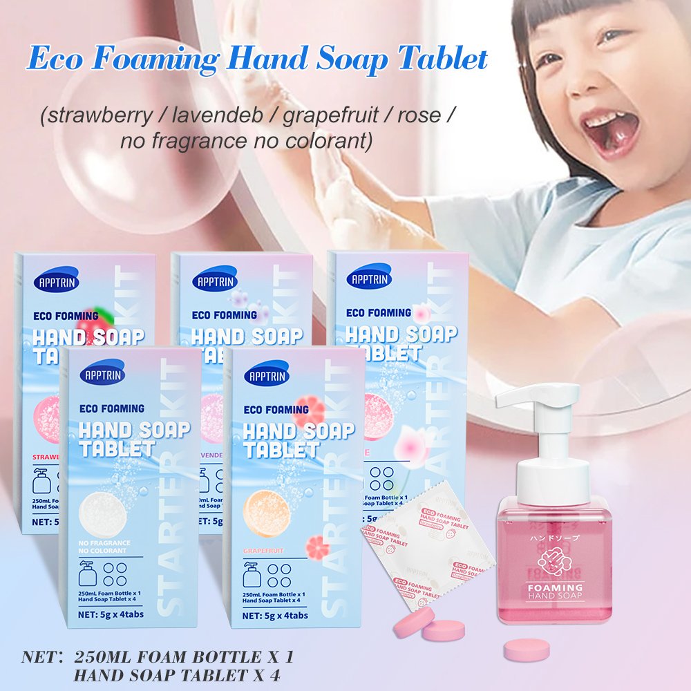 Eco-Friendly Cleaner Tablet Hand Wash Foaming Hand Soap Tablets with Sustainable Ingredients Perfect Daily Hand Hygiene Routine