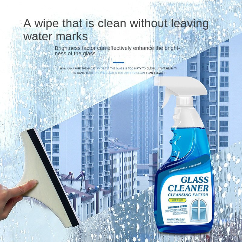 High Quality 500ml Liquid Glass Cleaner Spray Wholesale High Efficiency Cleansing Car Window Cleaner Spray