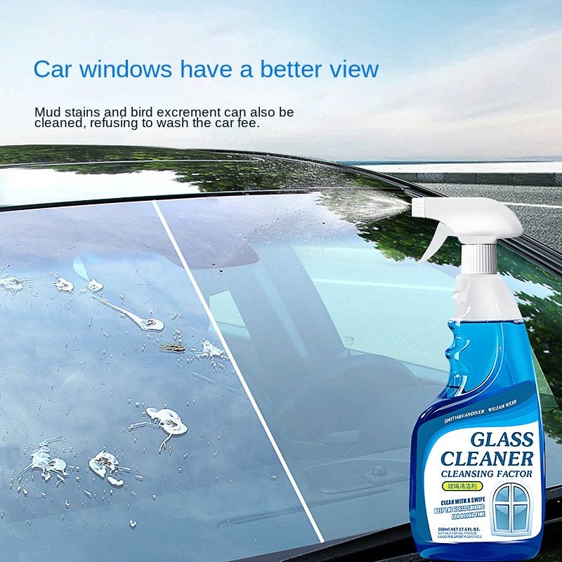 High Quality 500ml Liquid Glass Cleaner Spray Wholesale High Efficiency Cleansing Car Window Cleaner Spray