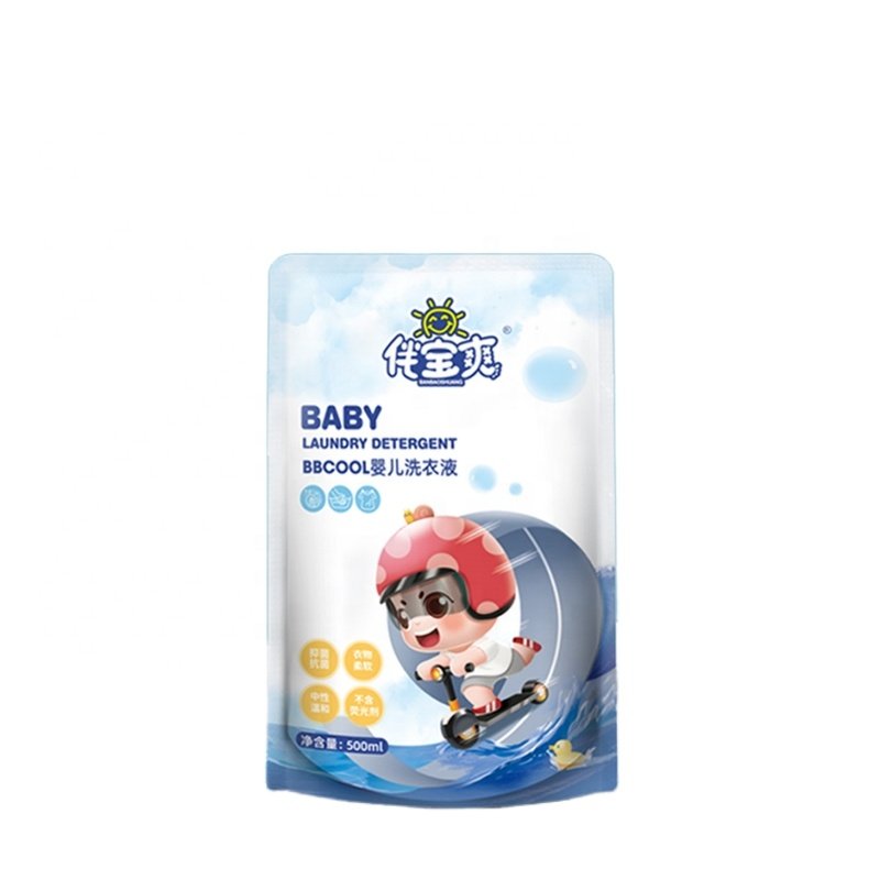 New Arrival BBCOOL Plastic Stand Up 500ML Baby Laundry Detergent For Baby's Cloth and Bed Sheet