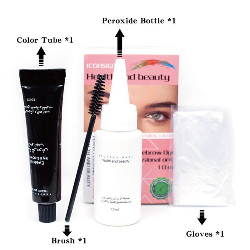 Professional High Quality eyebrow tint dye kit Tattoo Cream Henna Brow eyelashes enhance Eyebrow Tint Set