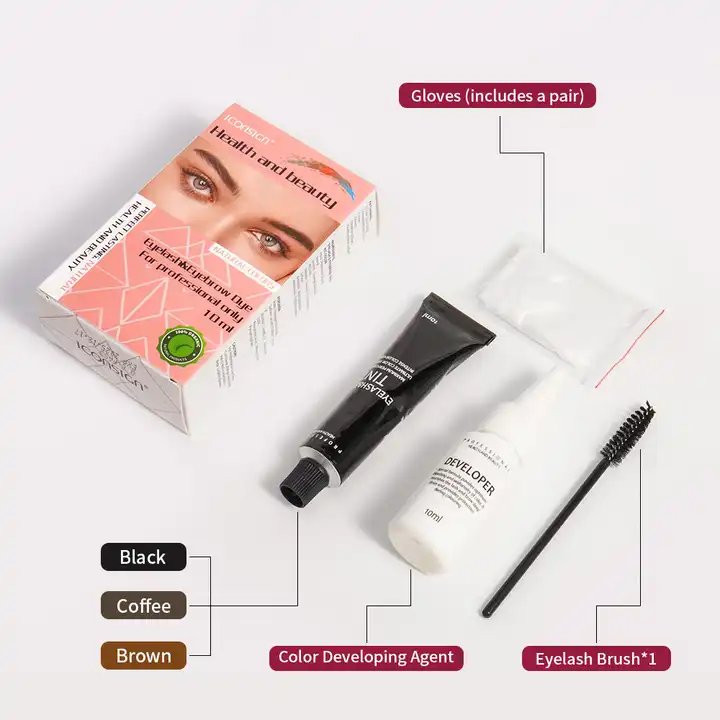 Professional High Quality eyebrow tint dye kit Tattoo Cream Henna Brow eyelashes enhance Eyebrow Tint Set