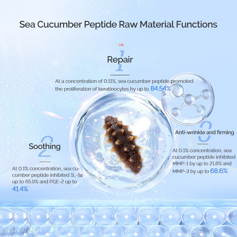 Sea Cucumber Peptide liquid Soothing Moisturizing Cosmetic Raw Material for Daily Chemicals
