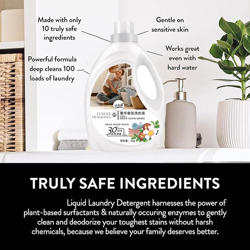 .Premium Liquid Laundry Detergent, Original Scent, High Efficiency Compatible Anti Bacteria