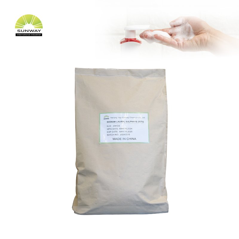 SLS K12 Powder Sodium Lauryl Sulfate 99% Cosmetics, Coatings, Daily Chemical Cleaning Additives Detergent Chemicals