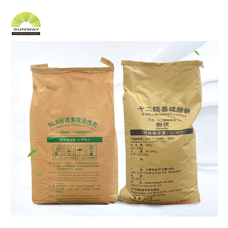 SLS K12 Powder Sodium Lauryl Sulfate 99% Cosmetics, Coatings, Daily Chemical Cleaning Additives Detergent Chemicals