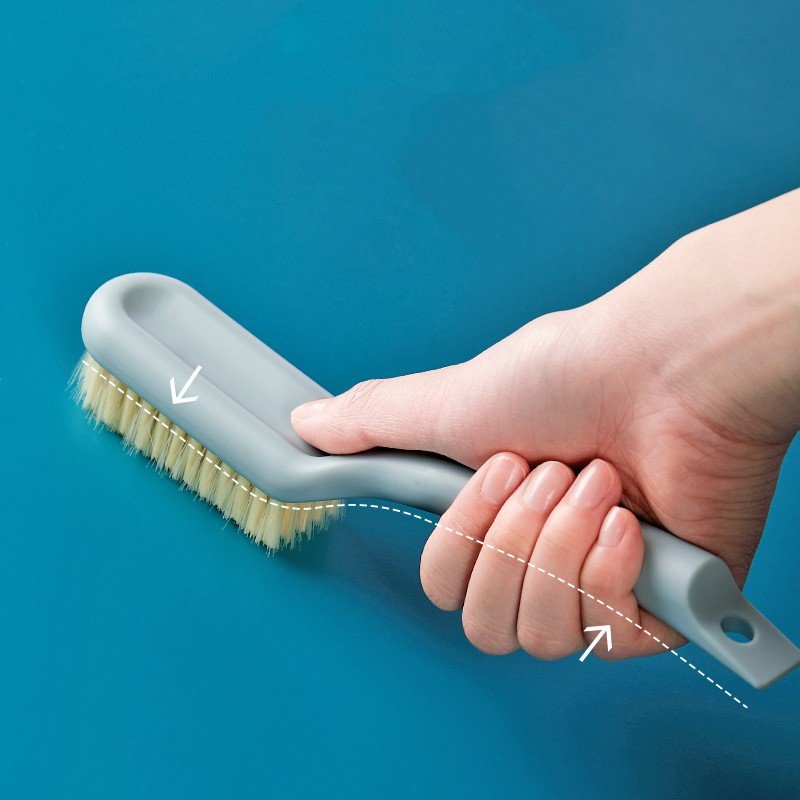 Household daily chemicals multifunctional long-handle shoe brush plastic solid color shoe cleaning soft-bristled cleaning