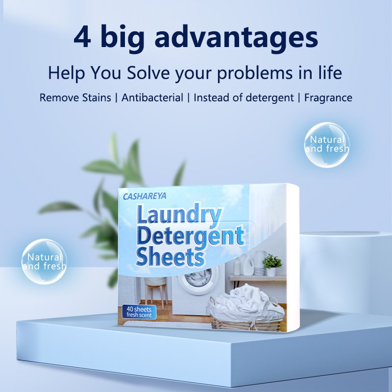 Wholesale 40pcs Laundry Tablets For Laundry Eco Friendly Machine Washing Biodegradable Laundry Detergent Sheets