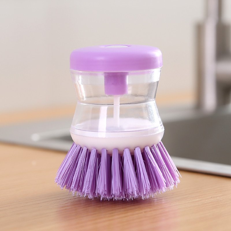 High quality automatic liquid-adding pot brush for household daily chemicals kitchen decontamination cleaning brush