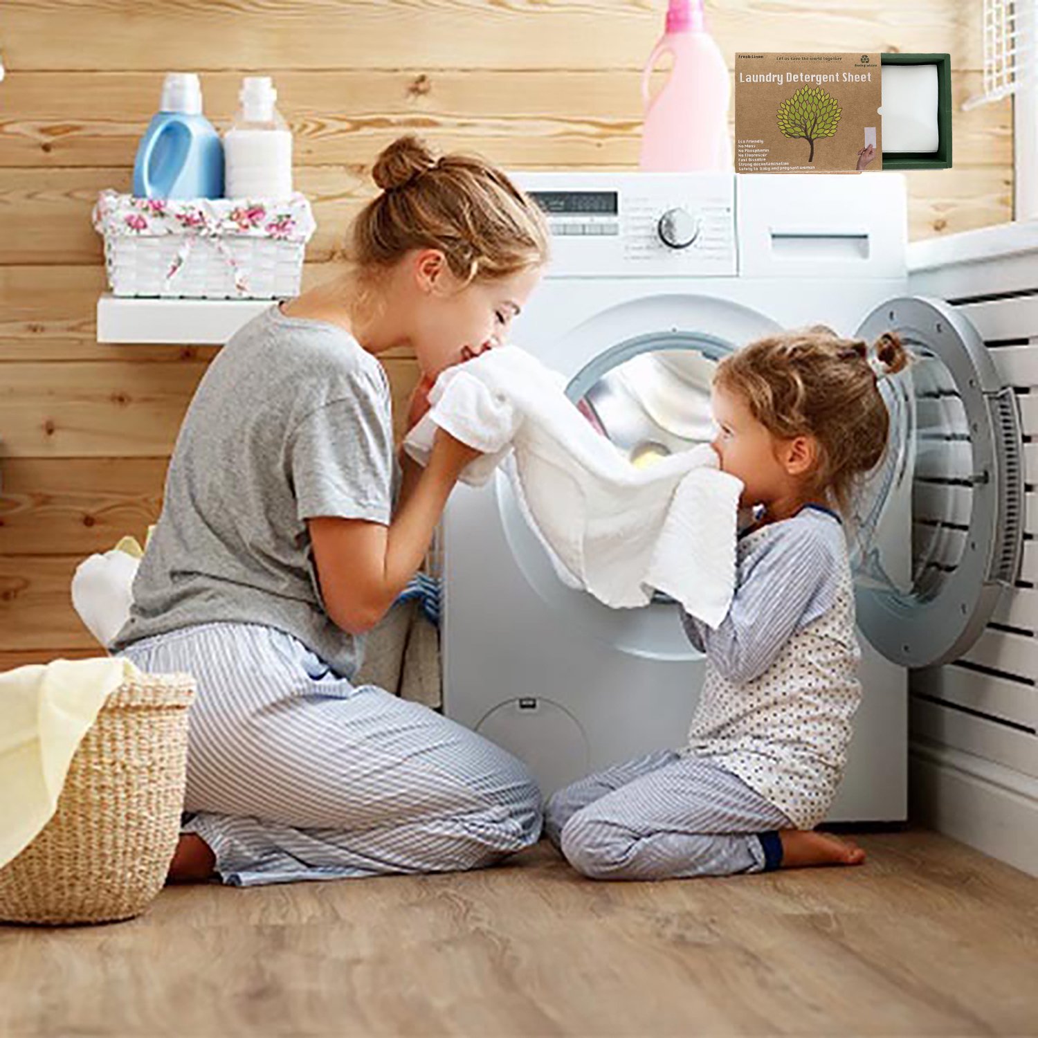 Eco-friendly Biodegradable Pure Natural Plant Laundry Detergent Sheet/Strips