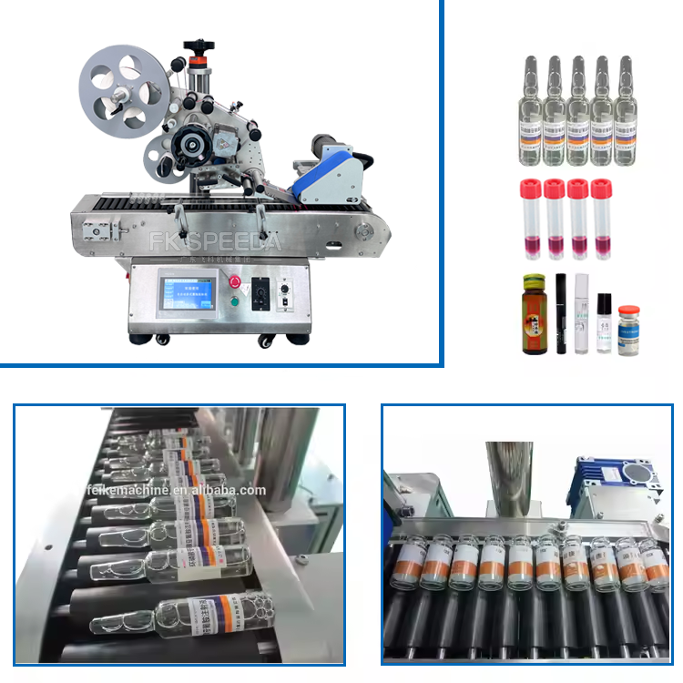Desktop Cosmetic Daily Chemical Small Vial Round Abeling Machine Automatic Small Bottle Labeling Machine