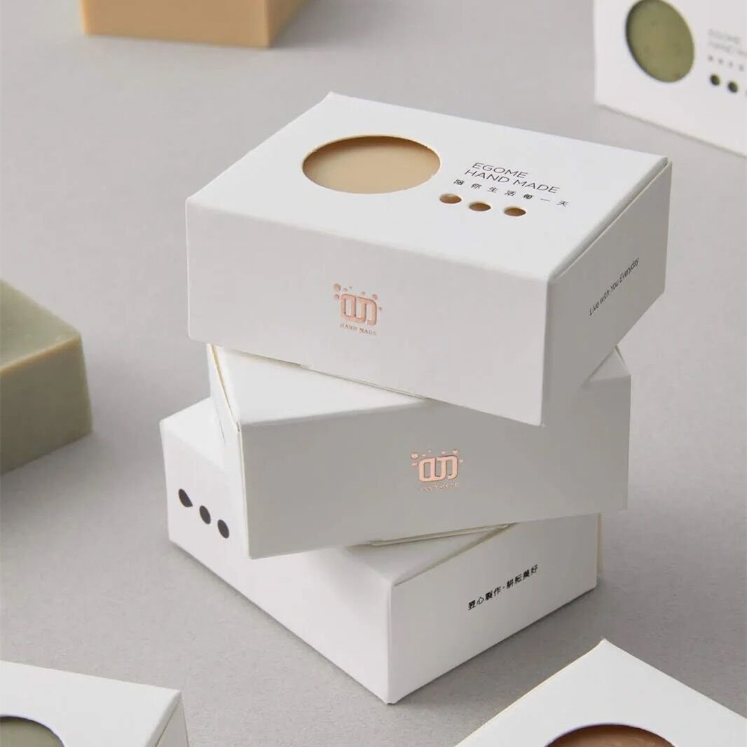 Custom soap eco-friendly Book shape open handmade soap box paper box packaging