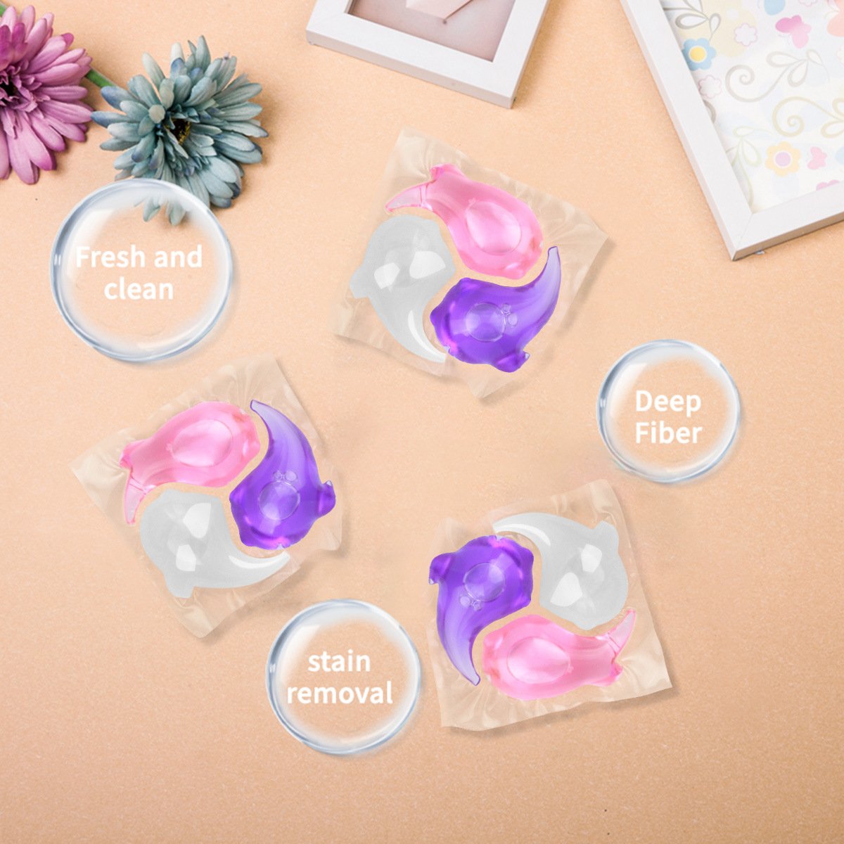 3-in-1 hypoallergenic laundry capsule for color protection and efficient removal of satin detergent pods for sensitive skin