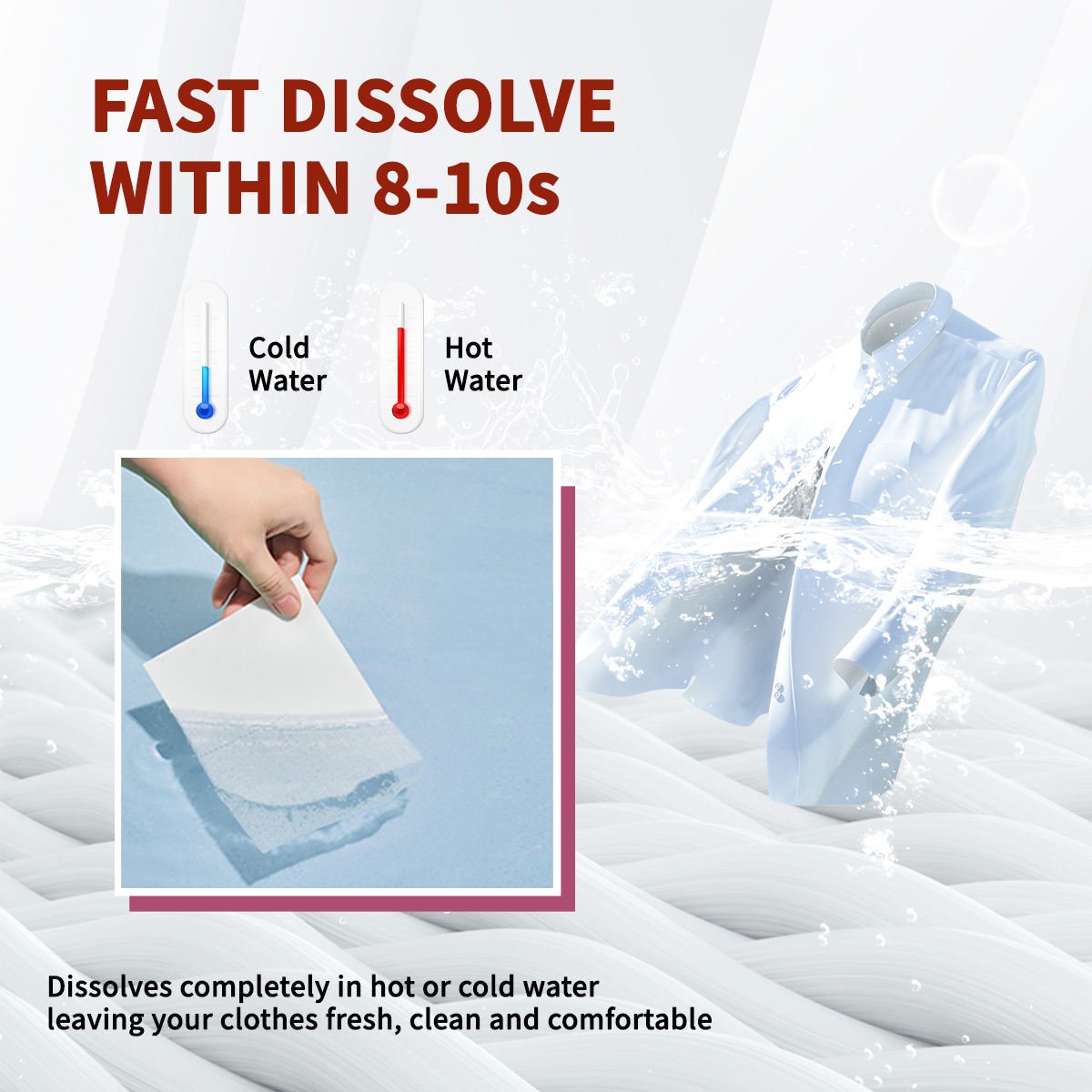 Eco-friendly Biodegradable Pure Natural Plant Laundry Detergent Sheet/Strips Portable Travel Laundry Sheets