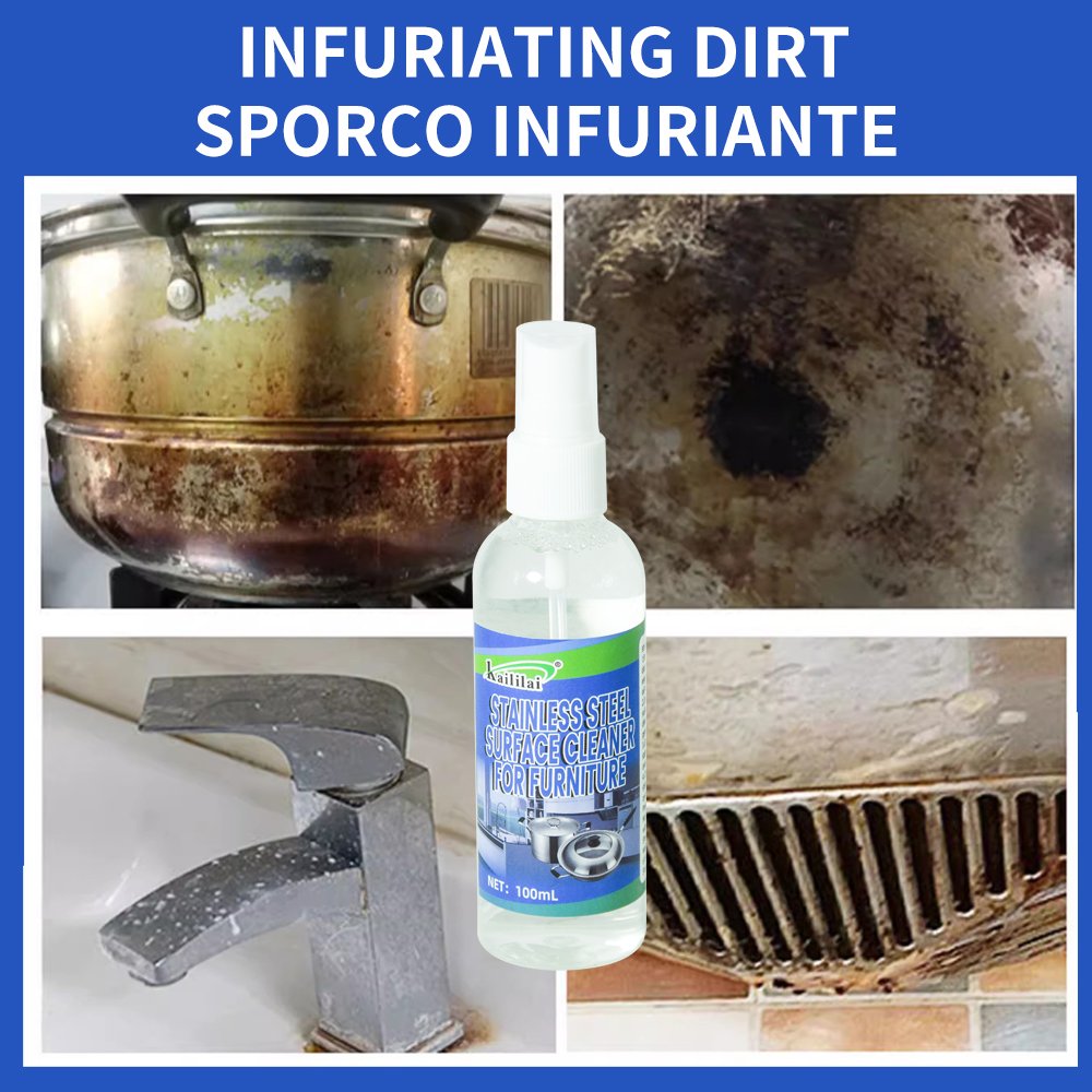 100ml Powerful Rust Remover Kitchen Cleaner Paste Stainless Steel Cookware Cleaning Spray Multi-purpose Household Chemicals