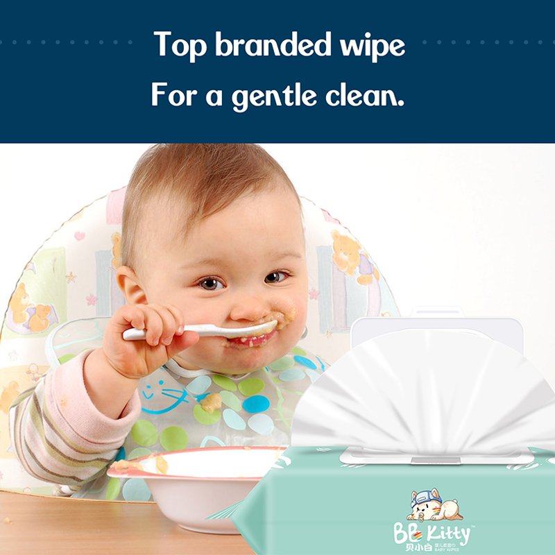 BB Kitty Natural Bamboo Baby Wipes Wholesale High Quality Disposable Baby Wet Wipes Free Sample