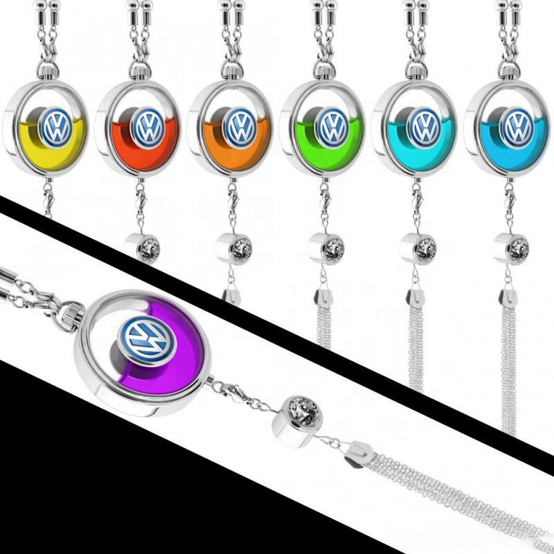 Round glass car perfume bottle Pendant 10ml perfume empty hanging car diffuser bottle