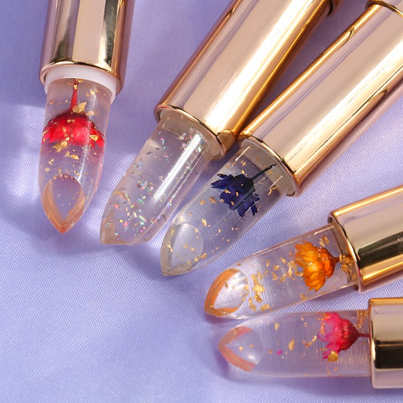 Moisturizing Flower Lipstick Color Changing Vegan Cruelty Free Glitter Lip Balm Stick Manufacturer