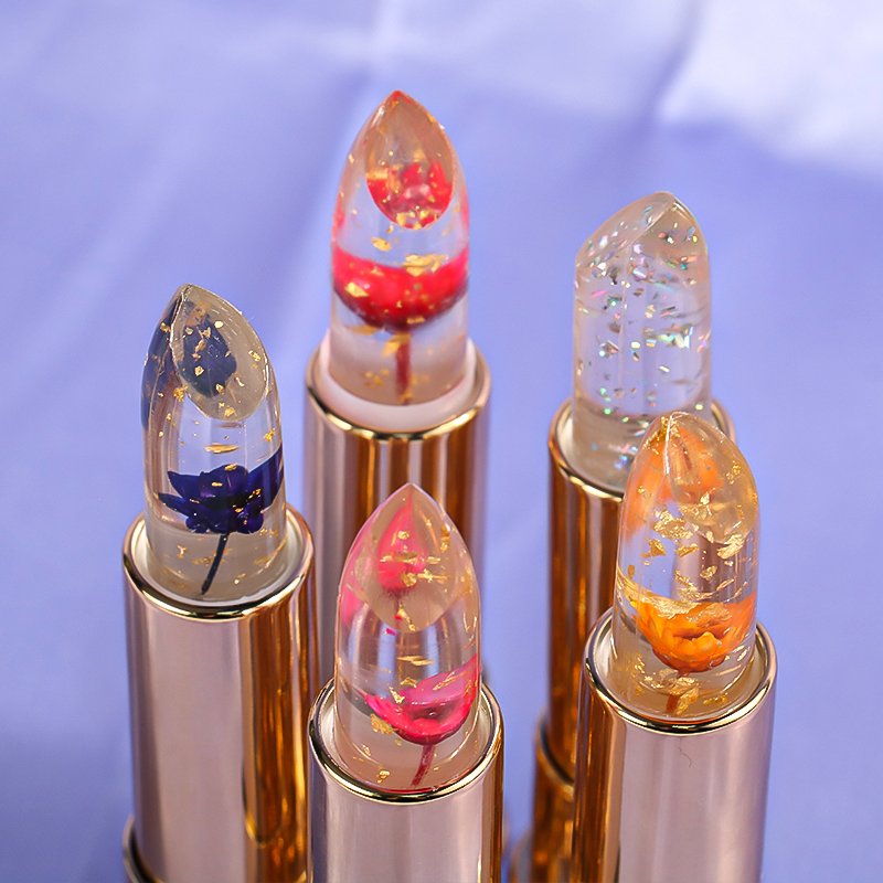Moisturizing Flower Lipstick Color Changing Vegan Cruelty Free Glitter Lip Balm Stick Manufacturer