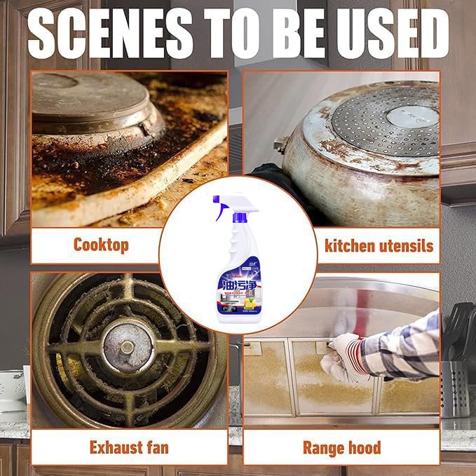 Multifunctional Foam Household Oil Stain Removing Cleaning Detergent Kitchen Cleaner Spray Private Label