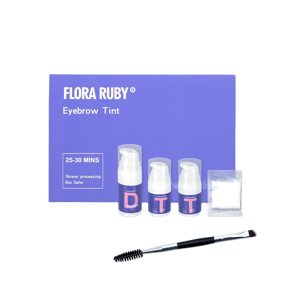 Eyebrow tint long lasting color waterproof brow tint eyebrow dye kit dark brown