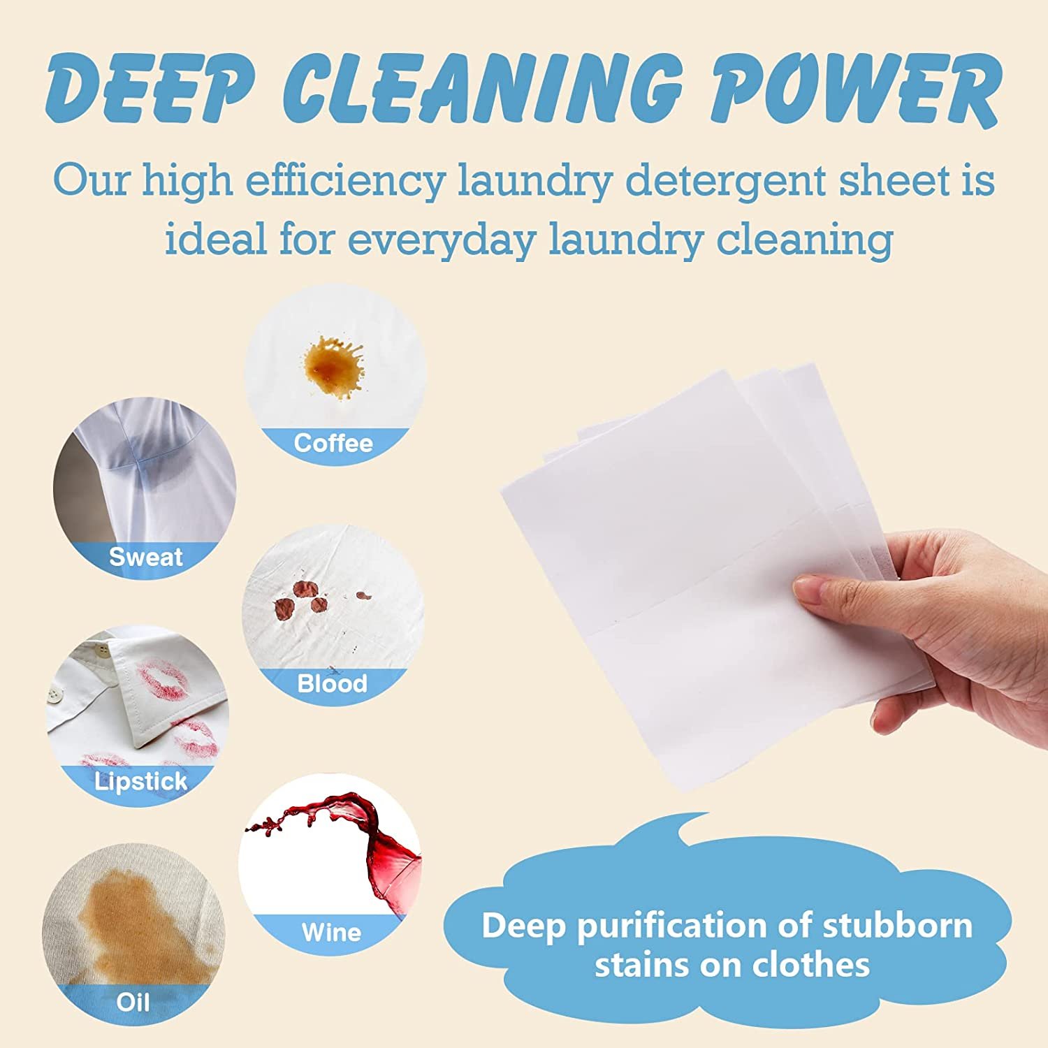 Factory OEM ECO-friendly Fresh Linen Scent APPAREL Laundry Detergent Sheets for clothes washing