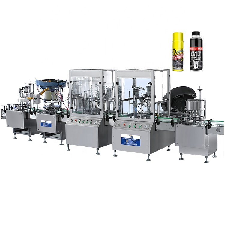 Sale Snow Spray Making Machine Full Automatic Air freshener Aerosol Refilling Machine Butane Canister Gas Refilling Machine