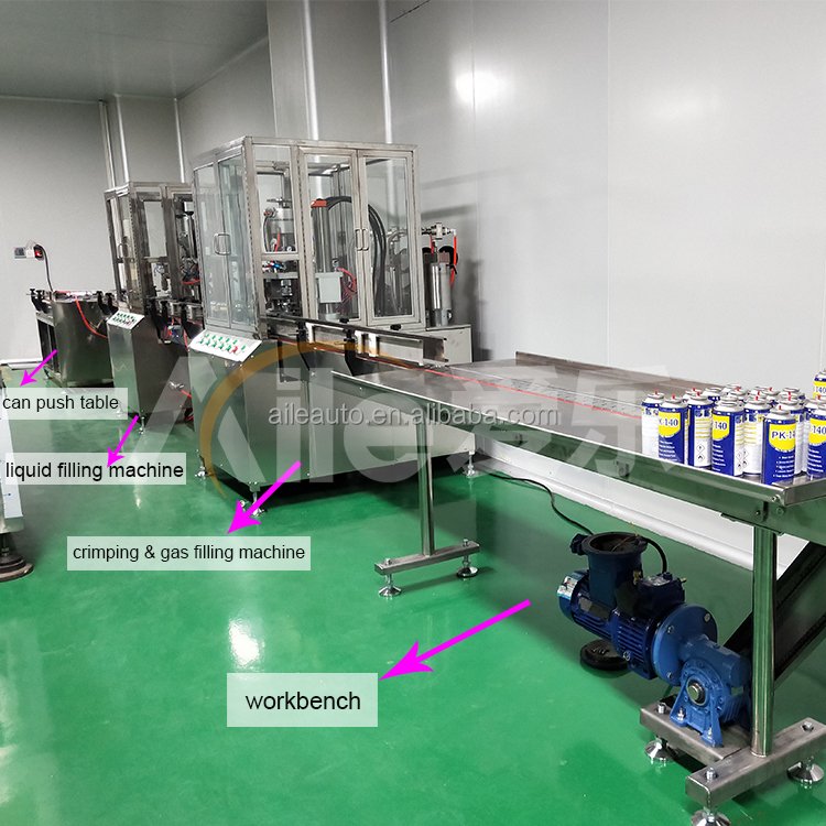 Sale Snow Spray Making Machine Full Automatic Air freshener Aerosol Refilling Machine Butane Canister Gas Refilling Machine