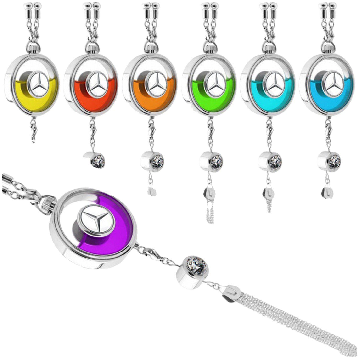 Round Auto Custom Fragrance parfum auto flesjes Air Freshener Car Perfume