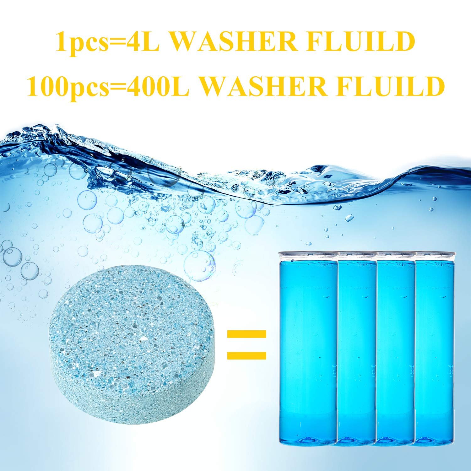 Manufacturer Car Glass Water Car Concentrated Wiper Essence Cleaning Agent Tablet Cleaning Effervescent Tablets