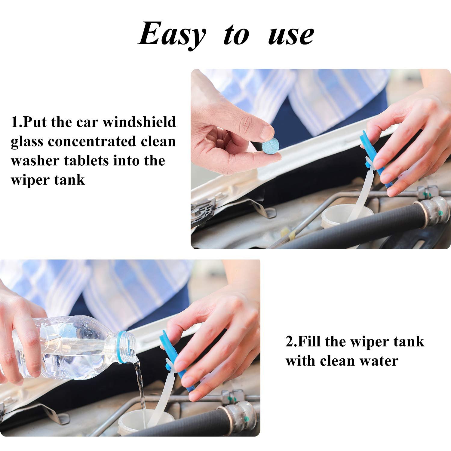 Manufacturer Car Glass Water Car Concentrated Wiper Essence Cleaning Agent Tablet Cleaning Effervescent Tablets