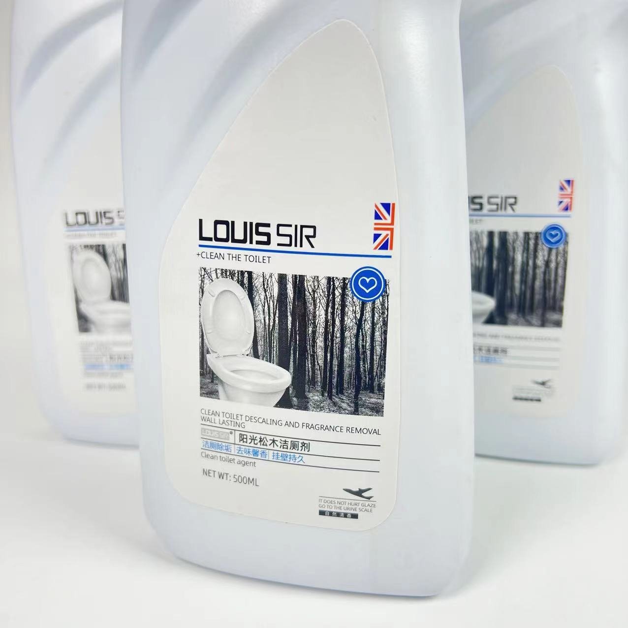 High Effect Eco-Friendly 500ml Wholesale Effective Defence Bathroom Detergent Toilet Cleaner Liquid