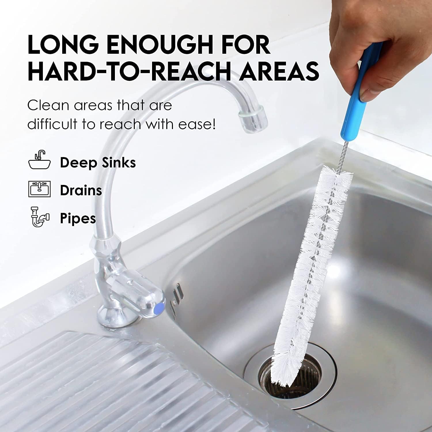 Baby Bottle Cleaning Brush Set Long Handle Baby Microfiber Bottle Cleaner for Washing Narrow Neck Household Daily Chemicals