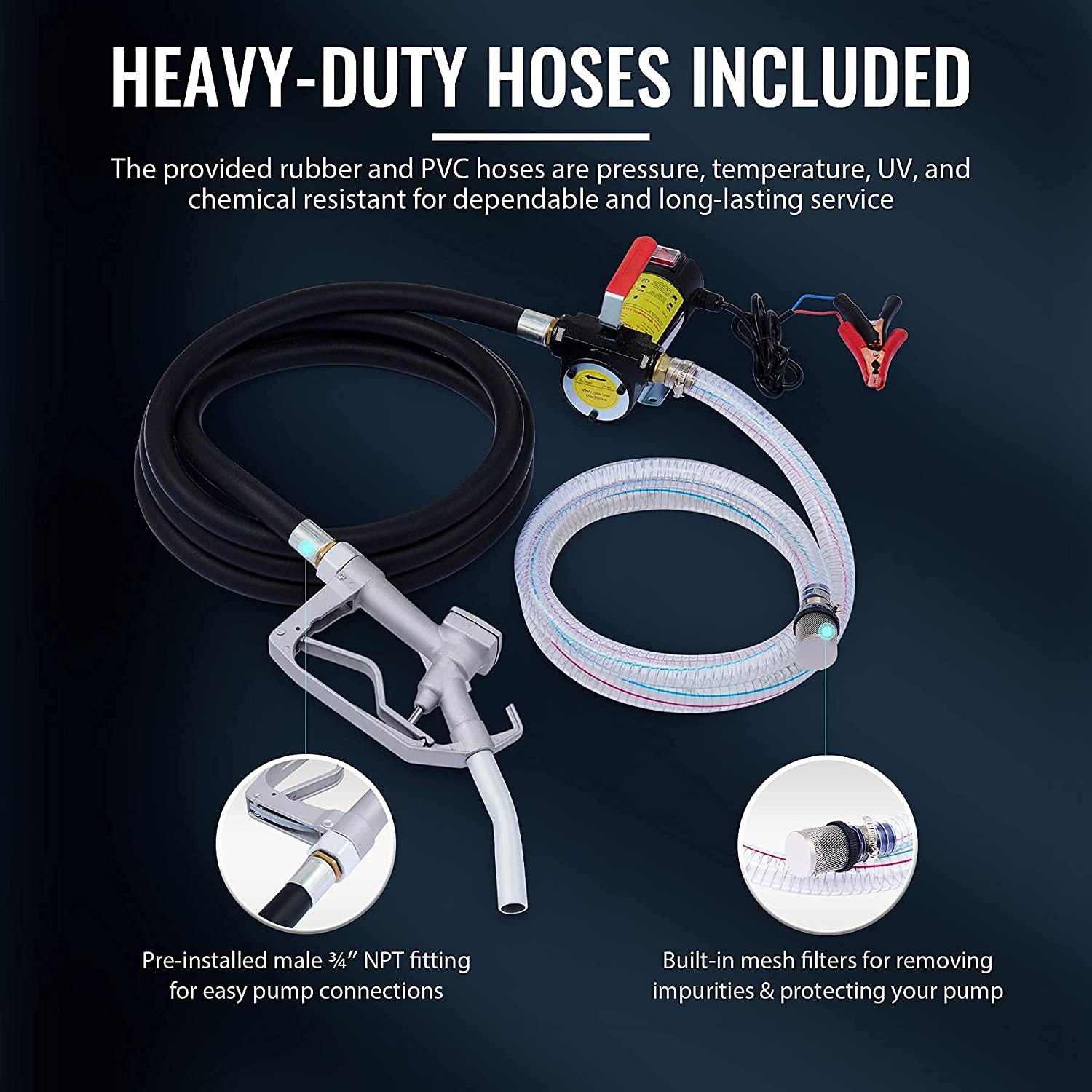 12 volt portable DC electric fuel transfer Diesel variable speed pump for transfer of Diesel, corner oil, machine and transforme