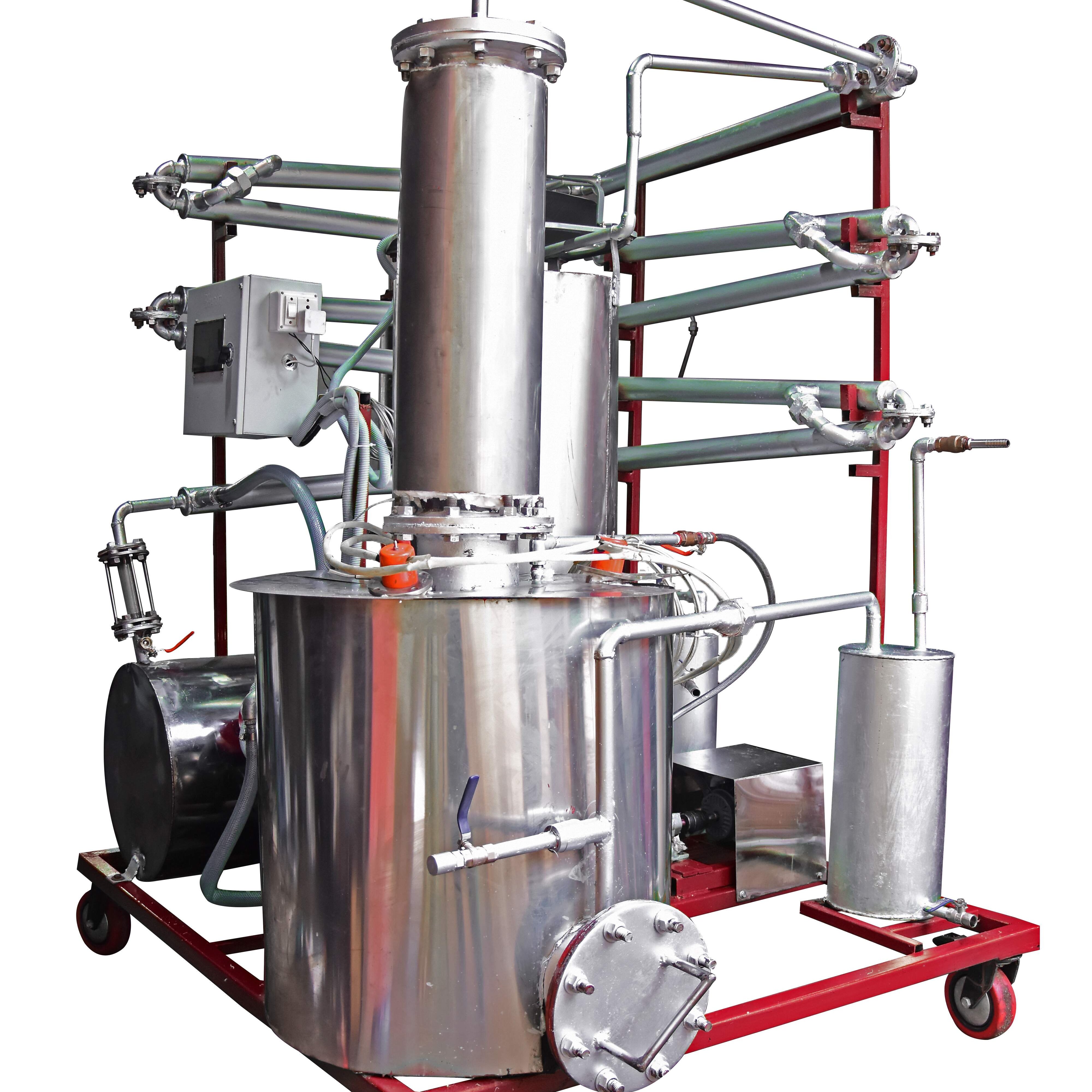 200 lts per day high output producing small unit used engine oil to diesel distillation machine. pyrolysis method economical