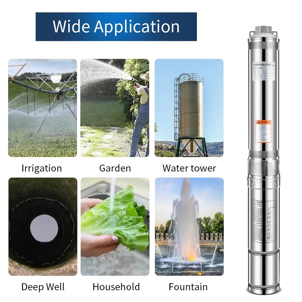 3inch Deep Well 220v 380v electric Borehole submersible pump for Agriculture