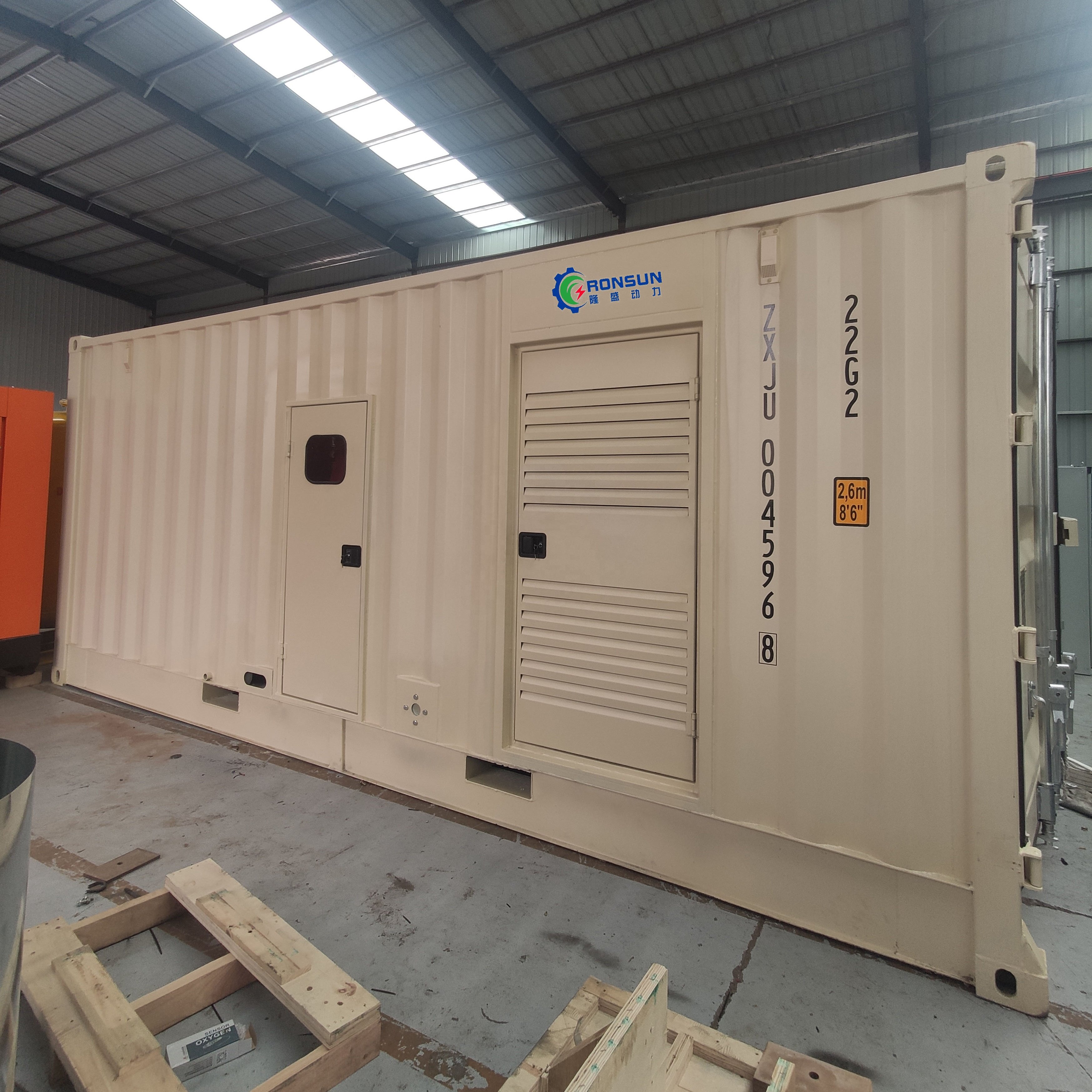 Generador de biogas en contenedores de 250kva y 200kw con grupo electrogeno con motor Cummins a la venta