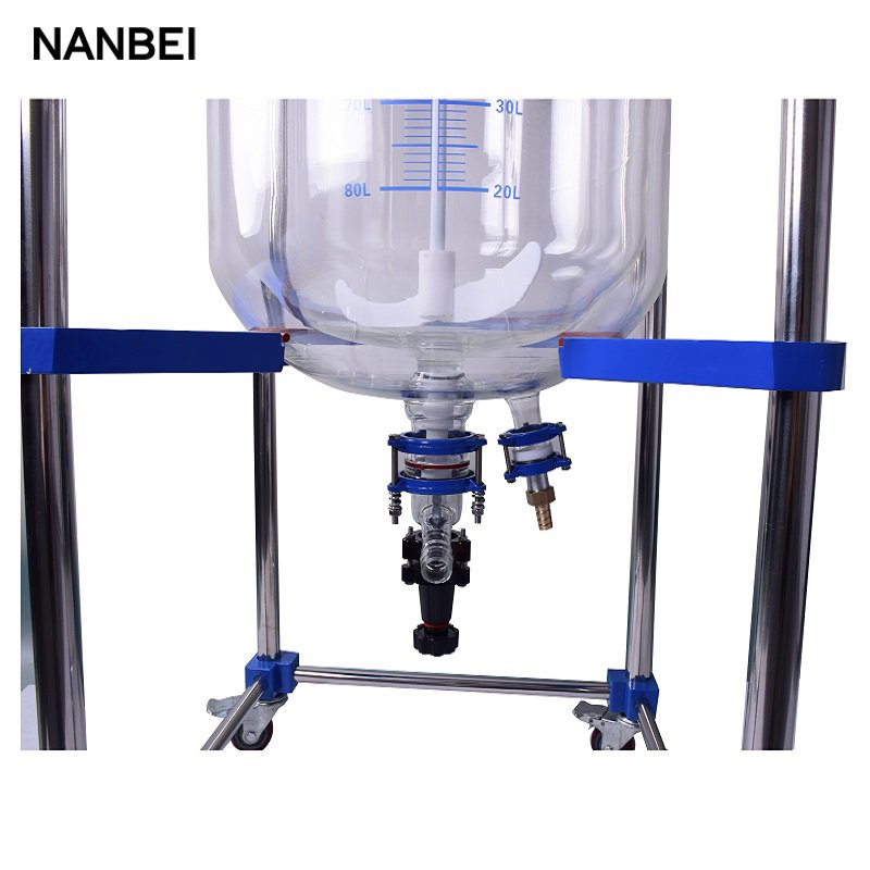 100 liters double walled lab jacketed glass reactor for chemical