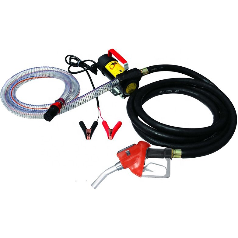 Mobile Fuel Filling Station 12V 24V Portable Diesel Kerosene Biodiesel Oil Dispenser Pump Kit with Metered Fuel Nozzle