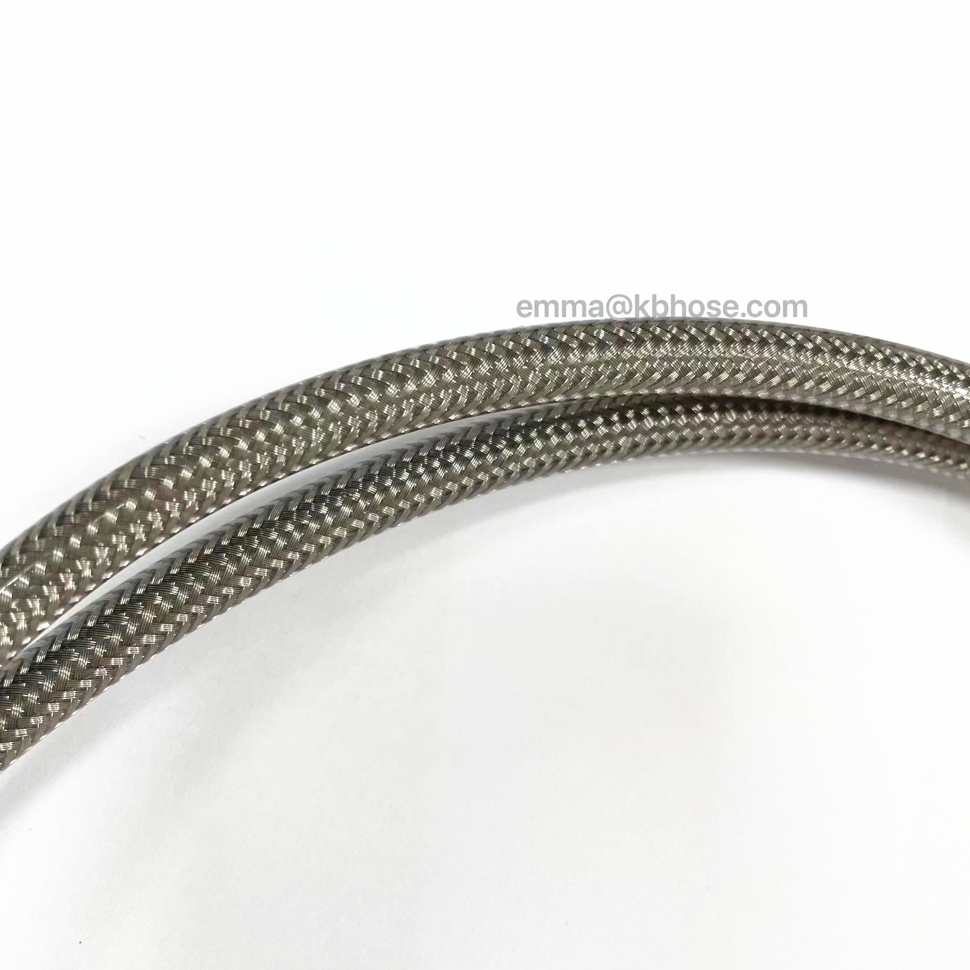 SAEJ1401 1/8" Stainless Steel Braided PTFE PVC Coated Motorcycle Brake Oil Hose Assembly With Male Brake Ends