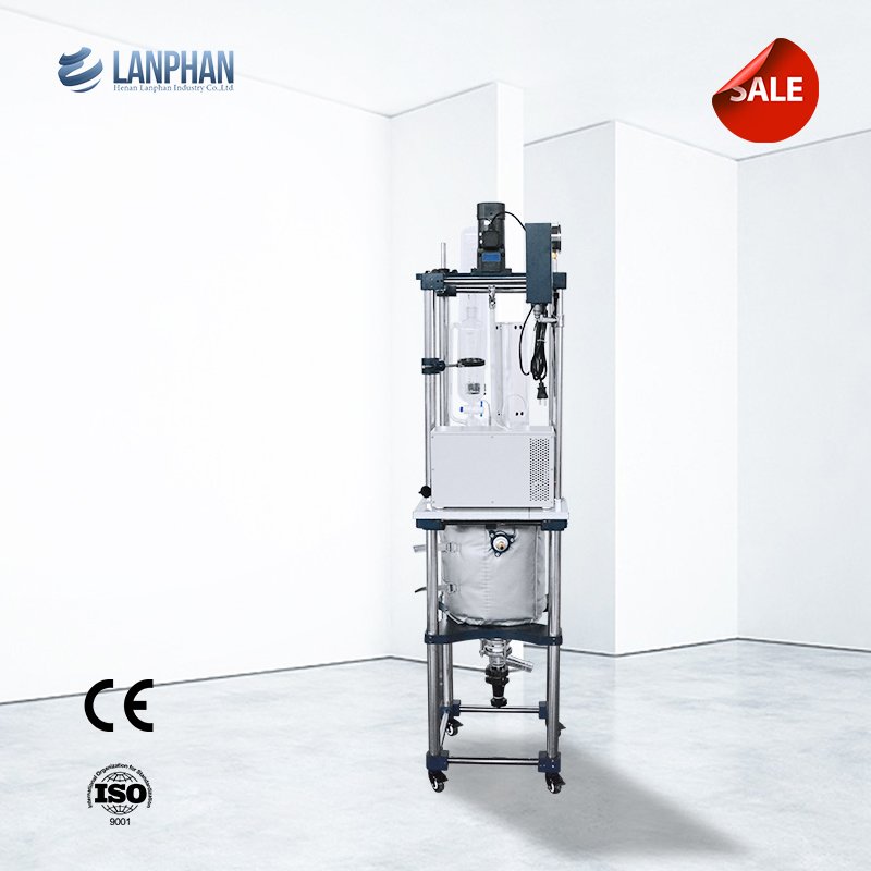 10l 20l 50l biodiesel ultrasonic high pressure lab flat bottom chemistry jacketed glass reactor