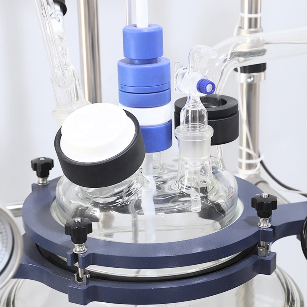 CBD Extraction System Biodiesel Reactor 100l Double Layer Glass Reactor S212-100L